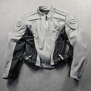 Joe Rocket Armored Touring Ballistic Jacket Size XL Silver Motorcycle Padded